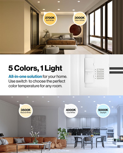 6 Luces Led Empotrables De 4 Pulgadas - Iluminación De Lata