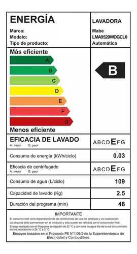 Lavadora Automática 9.5 Kg Mabe Lma9520wdgcl0
