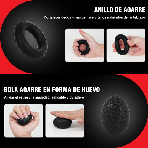 Ejercitador De Mano De Kit Elastica Fortalecedor 6 En 1