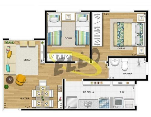 Imagem 30 de 30 de Abaixo Do Valor De Mercado! Apartamento Com 2 Dormitórios À Venda, 54 M² Por R$ 165.000 - Jardim Honória - Cotia/sp - Ap2240