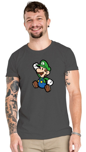 Polera Luigi Mario Paper Origami Algodón Orgánico Gme39