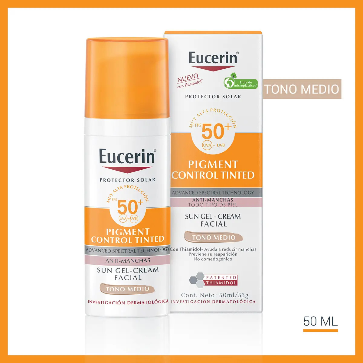 Eucerin Pigment Control Protector Solar Facial FPS 50 Tono Medio 50ml
