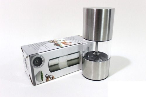 Moedor De Sal Tempero Pimenta Aço Inox Acrilico Pequeno