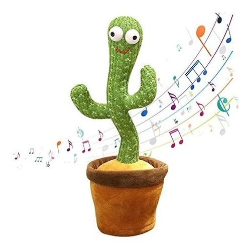 Lindo Cactus Bailarín Con Canto De Felpa Adecuado Para Niños