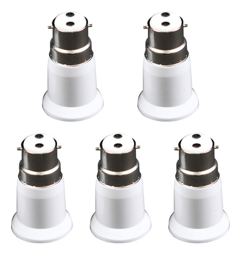 5x B22 A E27 Adaptador De Enchufe De Luz Soporte Adaptador