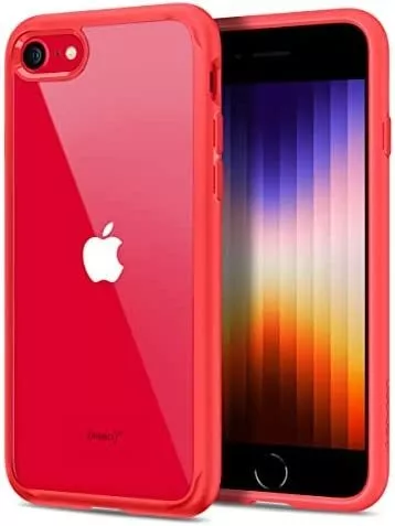 Funda Spigen Para iPhone SE 2022 / 8 7 Ultra Hybrid 2 Rojo