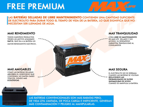 Baterias Autos Max Life 90 Amp Garantía 12 Meses