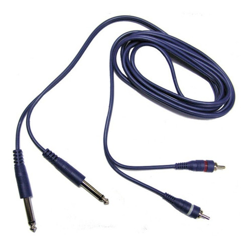 Cable 2 Plug 6.5 Mono A 2 Rca Macho 2 Metros Reforzado