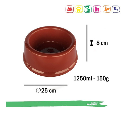 Imagem 4 de 7 de Comedouro Grande Tradicional 1250ml (kit20un)