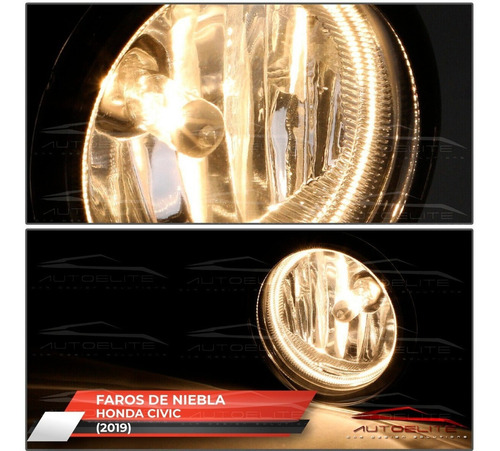 Imagen 6 de 9 de Kit Faros Niebla Honda Civic 2019 2020 2021 Biseles Y Switch