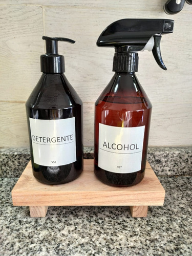 Imagen 2 de 10 de Envase Dispenser Dosificador Plastico Pet Ambar 500cc Cuotas