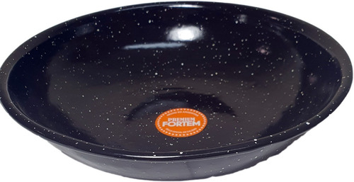 Bowl Ensaladera Fuente Enlozado Recipiente Negro De 28 Cm