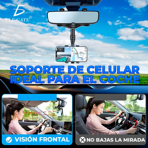 Soporte Universal De Celular Para Coche Espejo Retrovisor