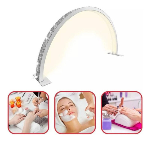 Luminária De Mesa Meia Lua Para Unhas Pele Estetica Bivolt