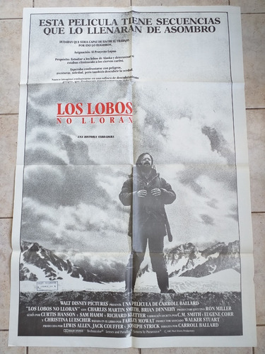 Antiguo Afiche Cine - Los Lobos No Lloran *