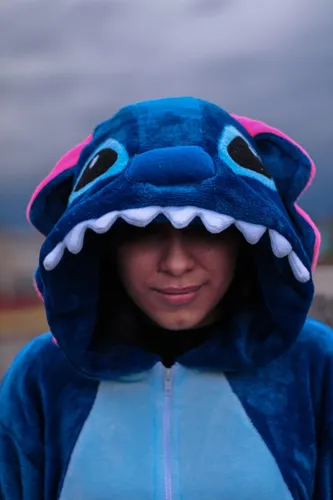 PIJAMA KIGURUMI STITCH VARIOS TALLES AZULINO CON TURQUESA++++//, Invierno