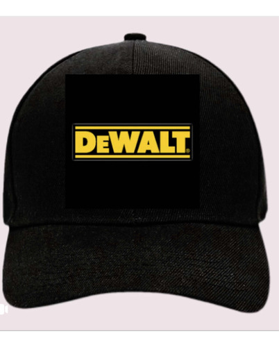 Gorra Negra Dewalt Logo Bordado (ajustable)