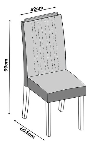 Juego De Comedor New Italia Lia 8 Sillas Vekka Color Marrón/Beige Diseño de la tela de las sillas Rayado