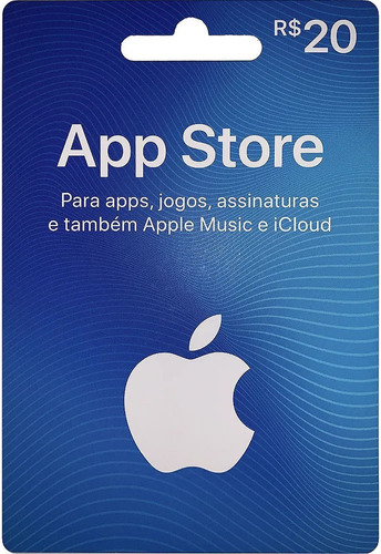 Cartão Gift Card App Store R$ 20 Reais - Itunes Apple Brasil
