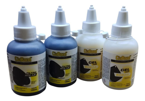 2 Filtro Solar + 2 Gel Borda Ciabond 100ml Azul-turquesa