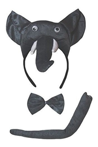 Disfraces Niñas - Petitebella 3d Diadema De Elefante Bowtie 