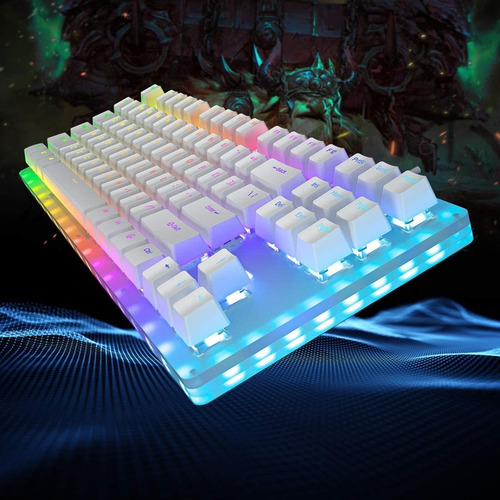 Teclado Mecanico Womier K87 Gateron Switch 60% | Blanco