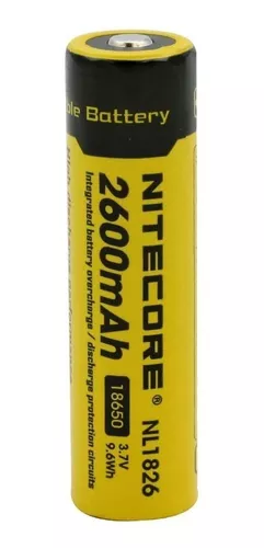 Batterie Nitecore RECHARGEABLE 18650 NL1826 2600mAh 3.7V protégée Li-ion