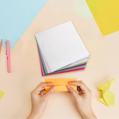 60 Folhas De Papel De Origami Brilhante De 15 Cm: Papel De O