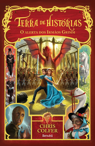 Terra de histórias 3: O alerta dos Irmãos Grimm, de Colfer, Chris. Série Terra de histórias (3), vol. 3. Editora Saraiva Educação S. A., capa mole em português, 2015