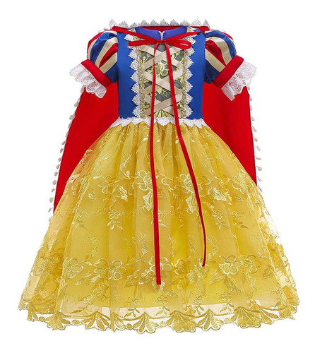 Disfraz Talla (2|3) Años Vestido De Princesa Blancanieves