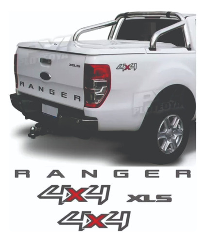 Kit Calcomanía Ford  Ranger 2013/19 Tapa Trasera+4x4 X4un