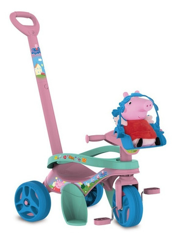 Triciclo Mototico Passeio E Pedal Peppa Pig - Bandeirante Cor Rosa