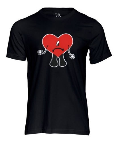 Playera Corazon Bad Bunny. Verano Sin Ti. Corazon Con Cara