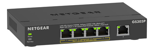 Switch Ethernet Sin Gestión Poe Netgear De 5 Puertos