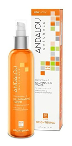 Andalou Naturals Tóner, Clementina + C Iluminación, -