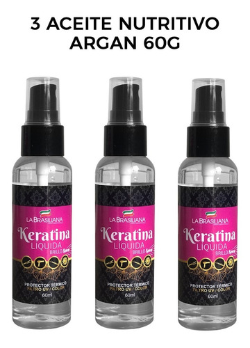 3 Keratina Liquida- Brillo Spray 60ml