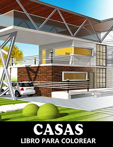 Casas Libro Para Colorear: Dibujos De Casas Y Edificios Para