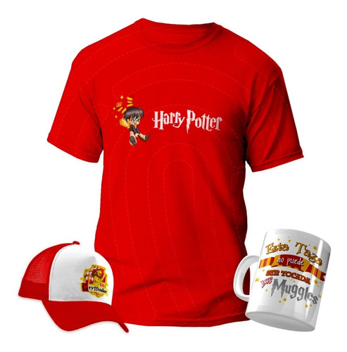 Polera + Tazón + Jockey Harry Potter , Pack  Niños