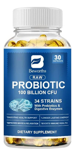 Probiotic 100 Billion  Cfu Lab. Beworths 120 Capsulas