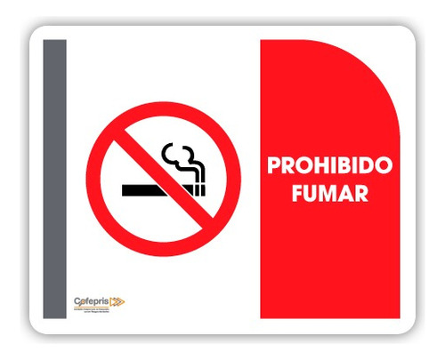 Señalamiento Cofepris Prohibido Fumar 30x40