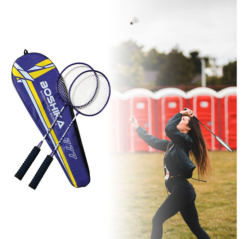 2 Uds Raquetas De Bádminton Juego De Raquetas De Púrpura