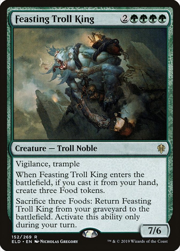 Carta Magic Feasting Troll King Throne Of Eldraine Mtg