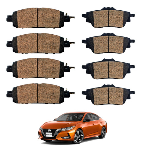 Juego De Balatas Del./tras. Nissan Sentra 2020 2024 Fp