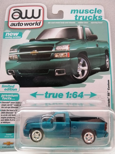 Auto World 2005 Chevy Silverado Ss Custom Esc 1:64 Verde Verde (Usado)