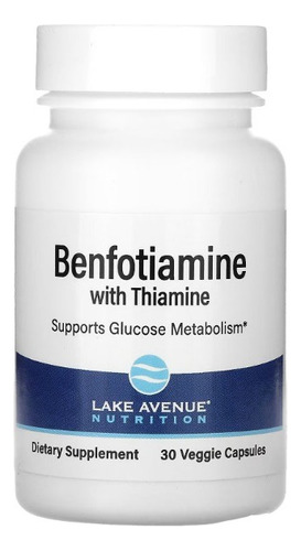 Lake Avenue Nutrition Beotiamine 250 Mg 30 Capsulas Sabor Sin Sabor