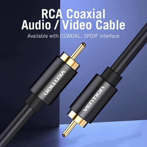 Cable Audio Rca A Rca Coaxial Vention Alta Calidad Sonido 2m