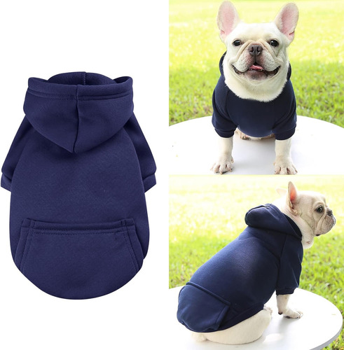 Poleron Chaqueta Para Perros Y Gatos Con Capucha Algodón 