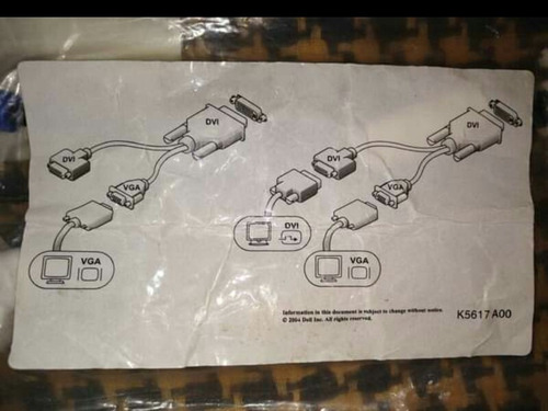 Cable Adaptador Dvi A Dvi Y Vga Sellado En Su Bolsa