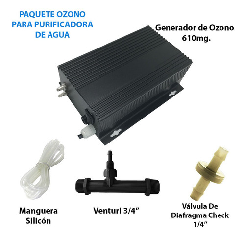 Generador De Ozono Para Purificadora De Agua 610mg.