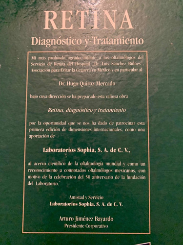 Retina - Diagnóstico Y Tratamiento - Hugo Quiroz-mercado